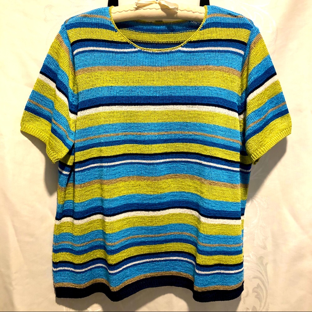 Woman’s striped sweater